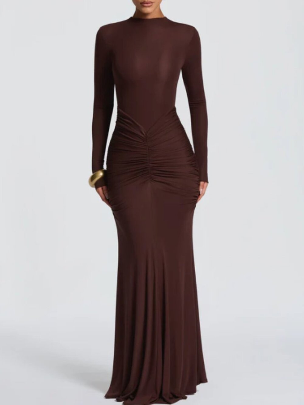 Babyboo Oriane Maxi Dress - Plum Brown